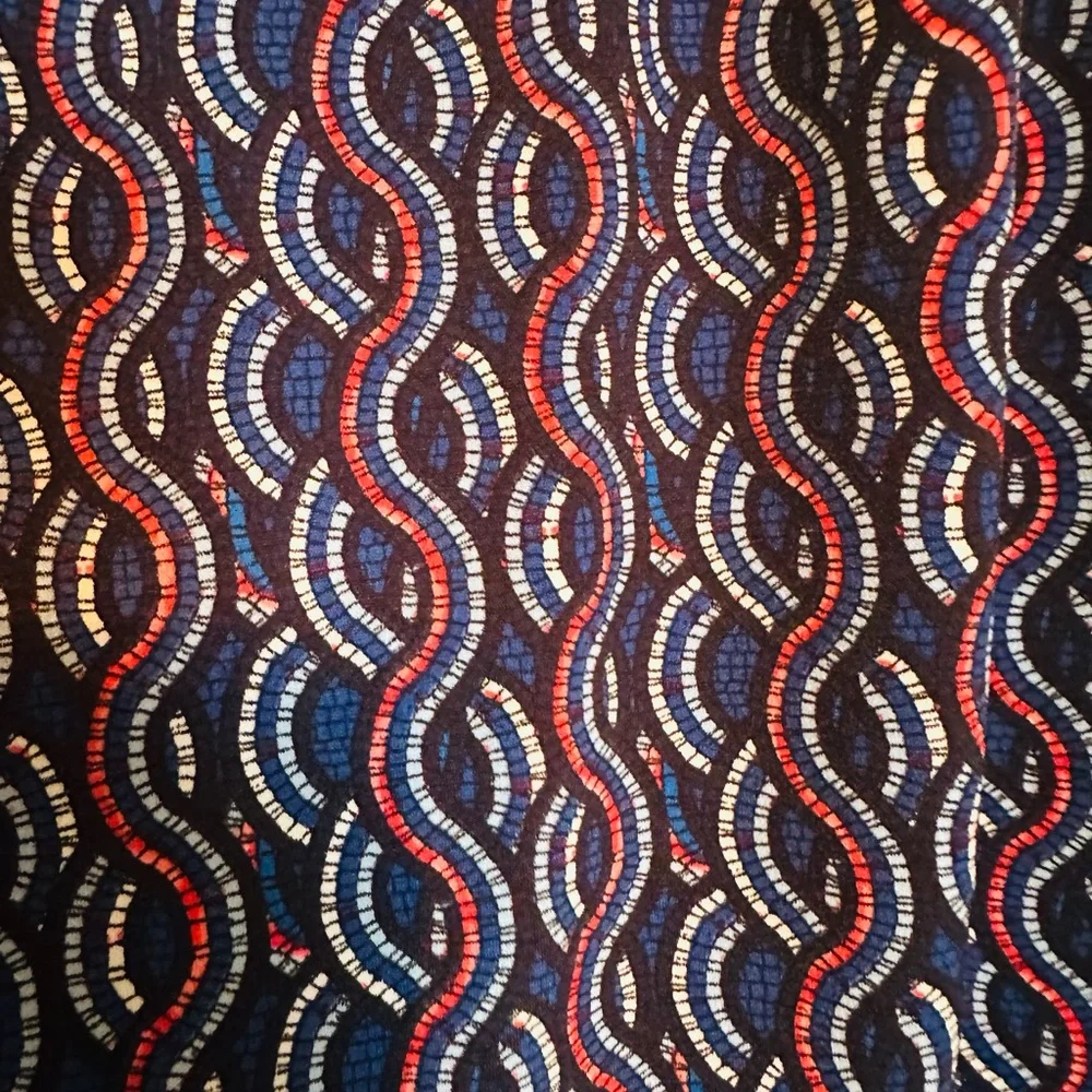 Michael Kors Blue and Red Patterned Dress - Picture 8 of 9